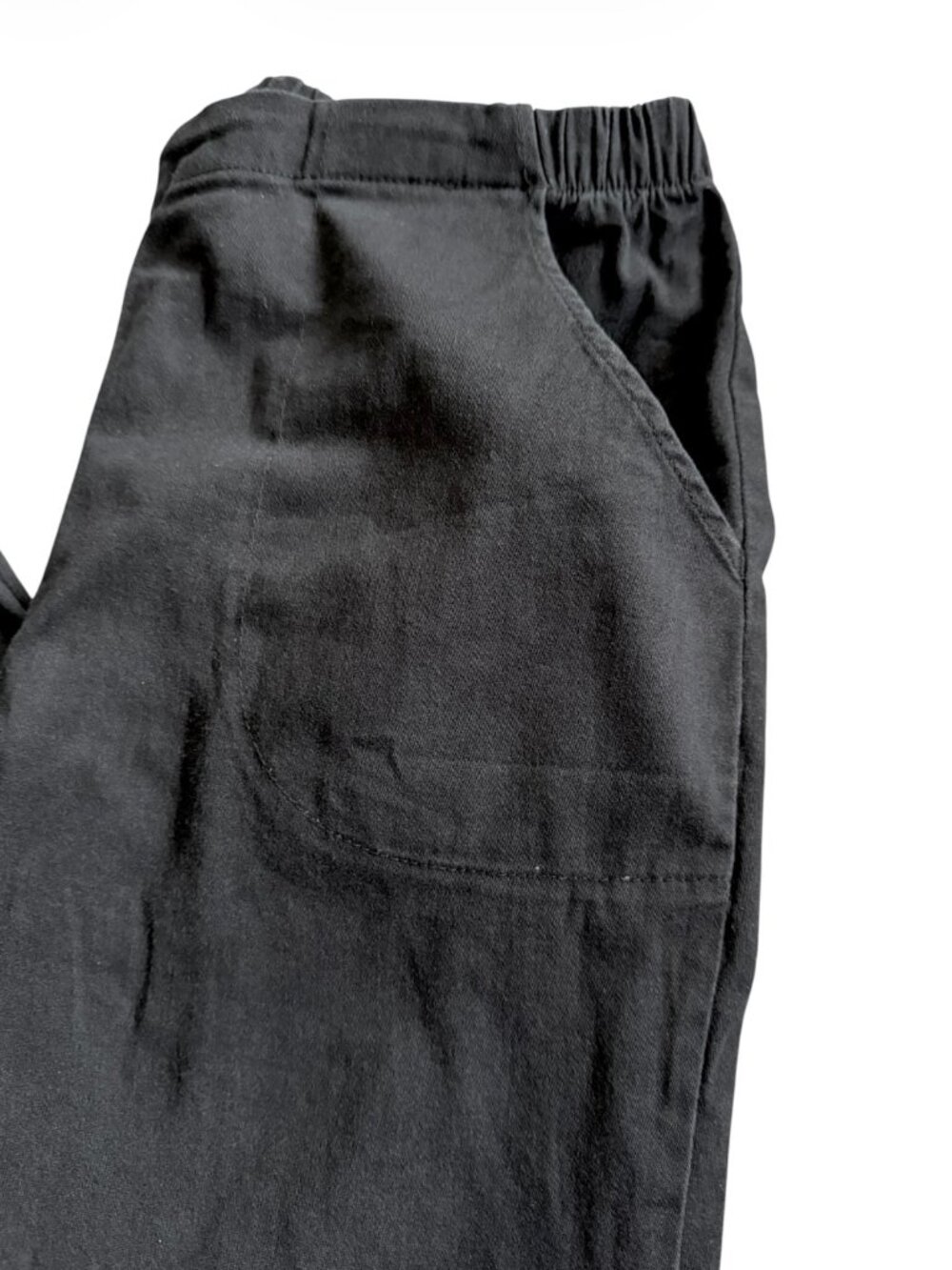 3 Pair Black Relaxed-Fit Cotton Pants 8 Petite - Picture 3 of 7